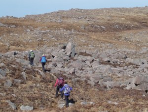 Slow going over rough terrain